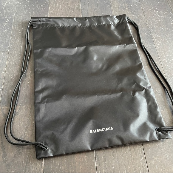 🆕 Balenciaga  Backpack black string sport bag Gym Sack Dust Bag - Picture 5 of 5